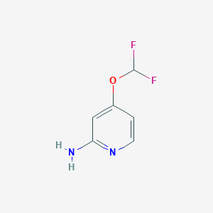 molecular formula C6H6F2N2O B1405293 4-(Difluoromethoxy)pyridin-2-amine CAS No. 1206972-19-1