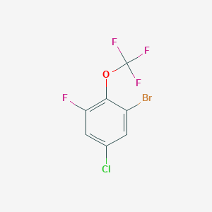 molecular formula C7H2BrClF4O B1405296 1-Bromo-5-chloro-3-fluoro-2-(trifluoromethoxy)benzene CAS No. 1417568-73-0
