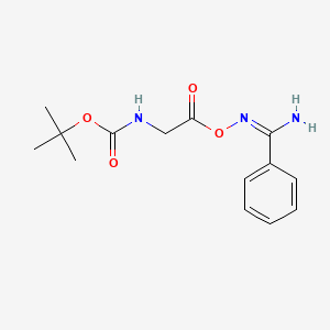 (E)-[amino(phenyl)methylidene]amino 2-{[(tert-butoxy)carbonyl]amino}acetate