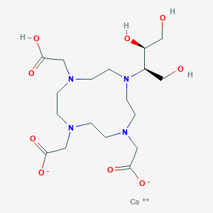molecular formula C18H32CaN4O9 B14053101 calcium 2,2'-(7-(carboxymethyl)-10-((2R,3R)-1,3,4-trihydroxybutan-2-yl)-1,4,7,10-tetraazacyclododecane-1,4-diyl)diacetate 