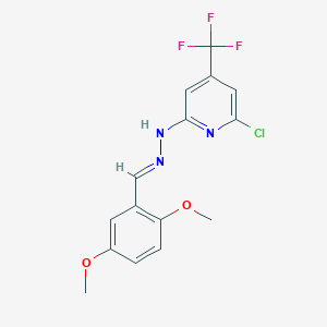 N-(6-Chloro-4-trifluoromethyl-pyridin-2-yl)-N'-[1-(2,5-dimethoxy-phenyl)-meth-(E)-ylidene]-hydrazine