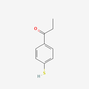 molecular formula C9H10OS B14053273 1-(4-Mercaptophenyl)propan-1-one 