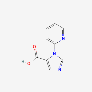 molecular formula C9H7N3O2 B1405330 1-(2-Pyridyl)imidazole-5-carboxylic Acid CAS No. 1779128-15-2