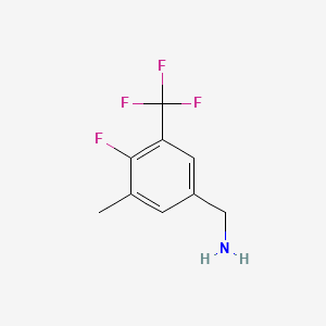 molecular formula C9H9F4N B1405333 4-Fluoro-3-methyl-5-(trifluoromethyl)benzylamine CAS No. 1373921-00-6
