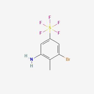 3-Bromo-2-methyl-5-(pentafluorosulfur)aniline