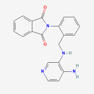 molecular formula C20H16N4O2 B1405338 2-(2-(((4-Aminopyridin-3-yl)amino)methyl)phenyl)isoindoline-1,3-dione CAS No. 1417793-22-6