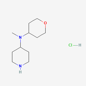 molecular formula C11H23ClN2O B1405340 N-Methyl-N-(tetrahydro-2H-pyran-4-yl)piperidin-4-amine hydrochloride CAS No. 1451391-78-8