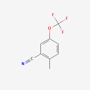 molecular formula C9H6F3NO B1405343 2-Methyl-5-(trifluoromethoxy)benzonitrile CAS No. 1261679-13-3