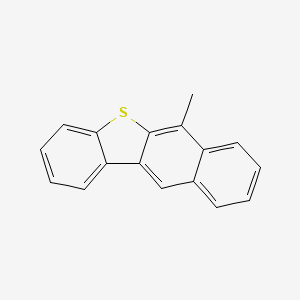 molecular formula C17H12S B14053447 Benzo(b)naphtho(2,3-d)thiophene, 6-methyl- CAS No. 24360-63-2