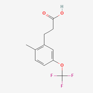 molecular formula C11H11F3O3 B1405345 3-[2-Methyl-5-(trifluoromethoxy)phenyl]propionic acid CAS No. 1373921-10-8