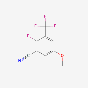 molecular formula C9H5F4NO B1405346 2-Fluoro-5-methoxy-3-(trifluoromethyl)benzonitrile CAS No. 1373920-99-0