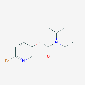 molecular formula C12H17BrN2O2 B1405356 6-Bromopyridin-3-yl diisopropylcarbamate CAS No. 1624261-05-7