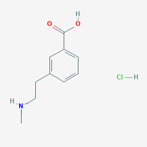 molecular formula C10H14ClNO2 B1405368 3-(2-(Methylamino)ethyl)benzoic acid hydrochloride CAS No. 1624261-14-8