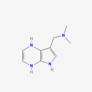 molecular formula C9H14N4 B1405369 1-(4,5-Dihydro-1H-pyrrolo[2,3-b]pyrazin-7-yl)-N,N-dimethylmethanamine CAS No. 1624261-12-6
