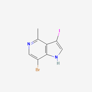 molecular formula C8H6BrIN2 B1405376 7-Bromo-3-iodo-4-methyl-1H-pyrrolo[3,2-c]pyridine CAS No. 1621963-71-0