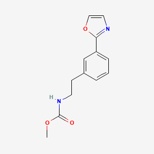 molecular formula C13H14N2O3 B1405379 Methyl 3-(oxazol-2-yl)phenethylcarbamate CAS No. 1799434-52-8