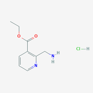 molecular formula C9H13ClN2O2 B1405382 Ethyl 2-(aminomethyl)nicotinate hydrochloride CAS No. 697739-11-0