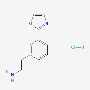molecular formula C11H13ClN2O B1405388 2-(3-(Oxazol-2-yl)phenyl)ethanamine hydrochloride CAS No. 1799434-55-1