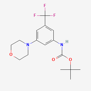 molecular formula C16H21F3N2O3 B1405391 (3-Morpholin-4-yl-5-trifluoromethyl-phenyl)-carbamic acid tert-butyl ester CAS No. 641571-04-2