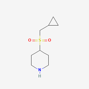 molecular formula C9H17NO2S B1405392 4-(Cyclopropylmethylsulfonyl)piperidine CAS No. 1351676-70-4