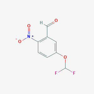molecular formula C8H5F2NO4 B1405394 5-Difluoromethoxy-2-nitrobenzaldehyde CAS No. 1263299-71-3