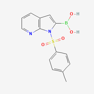 molecular formula C14H13BN2O4S B1405399 (1-Tosyl-1H-pyrrolo[2,3-b]pyridin-2-yl)boronic acid CAS No. 2096334-98-2