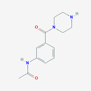 molecular formula C13H17N3O2 B14054003 N-(3-(piperazine-1-carbonyl)phenyl)acetamide 