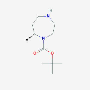 molecular formula C11H22N2O2 B1405401 tert-butyl (7R)-7-methyl-1,4-diazepane-1-carboxylate CAS No. 1638743-92-6