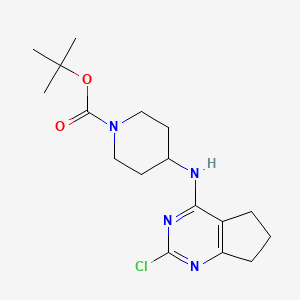 tert-butyl 4-(2-chloro-6,7-dihydro-5H-cyclopenta[d]pyrimidin-4-ylamino)piperidine-1-carboxylate