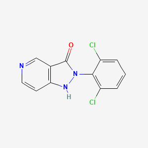 molecular formula C12H7Cl2N3O B1405406 2-(2,6-Dichlorophenyl)-1H-pyrazolo[4,3-c]pyridin-3(2H)-one CAS No. 1624261-22-8