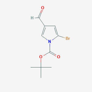 molecular formula C10H12BrNO3 B1405411 tert-Butyl 2-bromo-4-formyl-1H-pyrrole-1-carboxylate CAS No. 1250261-62-1