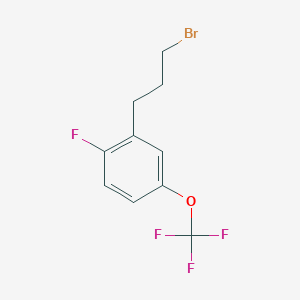 molecular formula C10H9BrF4O B14054120 1-(3-Bromopropyl)-2-fluoro-5-(trifluoromethoxy)benzene 