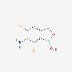 molecular formula C7H6BBr2NO2 B14054164 6-amino-5,7-dibromobenzo[c][1,2]oxaborol-1(3H)-ol 