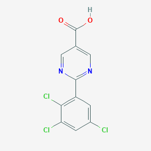 molecular formula C11H5Cl3N2O2 B14054185 2-(2,3,5-Trichlorophenyl)pyrimidine-5-carboxylic acid 