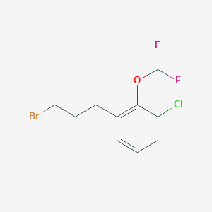 molecular formula C10H10BrClF2O B14054198 1-(3-Bromopropyl)-3-chloro-2-(difluoromethoxy)benzene 