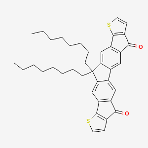 molecular formula C39H42O2S2 B14054212 14,14-dioctyl-9,19-dithiaheptacyclo[13.10.0.02,13.04,11.06,10.017,24.018,22]pentacosa-1(25),2,4(11),6(10),7,12,15,17(24),18(22),20-decaene-5,23-dione 
