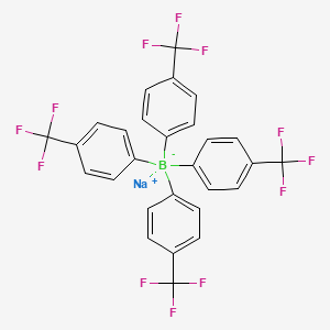 molecular formula C28H16BF12Na B14054288 Sodium tetrakis[4-(trifluoromethyl)phenyl]borate(1-) CAS No. 22533-15-9