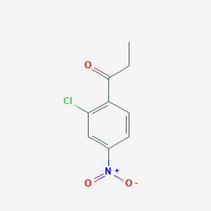 molecular formula C9H8ClNO3 B14054297 1-(2-Chloro-4-nitrophenyl)propan-1-one 