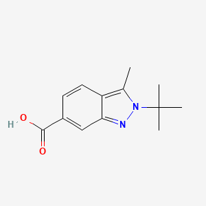 molecular formula C13H16N2O2 B1405431 2-tert-butyl-3-methyl-2H-indazole-6-carboxylic acid CAS No. 1799434-56-2