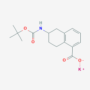 molecular formula C16H20KNO4 B1405432 Potassium 6-((tert-butoxycarbonyl)amino)-5,6,7,8-tetrahydronaphthalene-1-carboxylate CAS No. 1449201-17-5