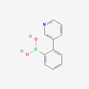 molecular formula C11H10BNO2 B14054331 2-(Pyridin-3-yl)phenylboronic acid 