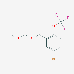 molecular formula C10H10BrF3O3 B1405438 4-Bromo-2-((methoxymethoxy)methyl)-1-(trifluoromethoxy)benzene CAS No. 1623766-71-1