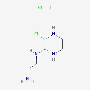 molecular formula C6H16Cl2N4 B1405447 N1-(3-Chloropiperazin-2-yl)ethane-1,2-diamine hydrochloride CAS No. 1799421-11-6