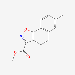 molecular formula C14H13NO3 B14054493 Methyl 7-methyl-4,5-dihydronaphtho[2,1-d]isoxazole-3-carboxylate 