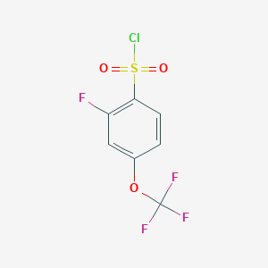 molecular formula C7H3ClF4O3S B1405453 2-Fluoro-4-(trifluoromethoxy)benzenesulfonyl chloride CAS No. 954388-19-3