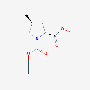molecular formula C12H21NO4 B1405457 Methyl (2R,4S)-1-Boc-4-methylpyrrolidine-2-carboxylate CAS No. 879374-49-9