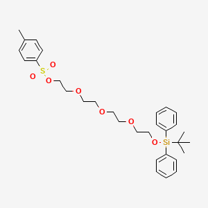 molecular formula C31H42O7SSi B1405458 Toluene-4-sulfonic acid 2-(2-{2-[2-(tert-butyldiphenylsilanyloxy)-ethoxy]-ethoxy}-ethoxy)-ethyl ester CAS No. 859385-34-5