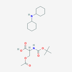 molecular formula C22H40N2O6 B14054626 Boc-Ser(Ac)-OH.DCHA 