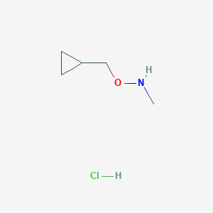 molecular formula C5H12ClNO B1405463 Methanamine, N-(cyclopropylmethoxy)-, hydrochloride CAS No. 1380343-04-3