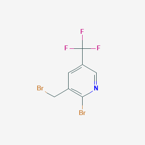 molecular formula C7H4Br2F3N B1405470 2-Bromo-3-bromomethyl-5-(trifluoromethyl)pyridine CAS No. 1227581-70-5